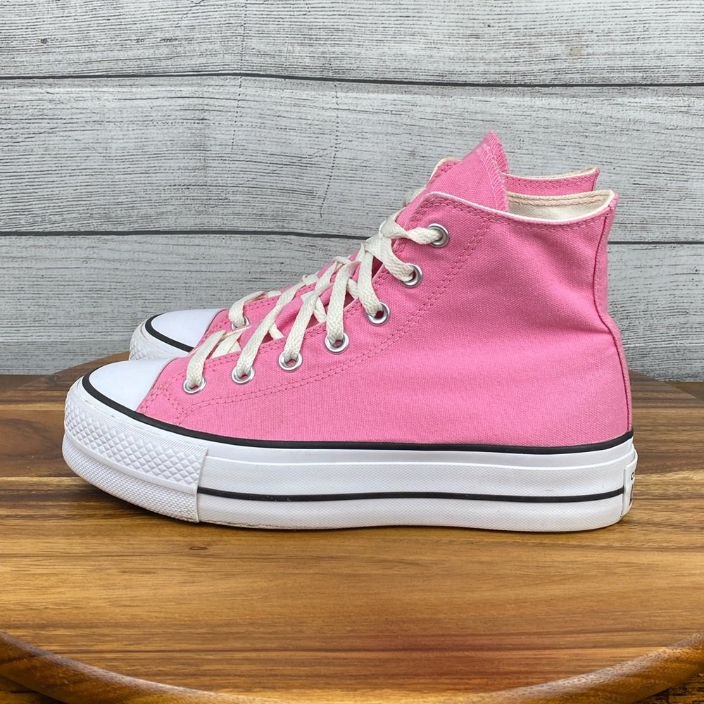 Converse Pink High Top Platform Sneakers